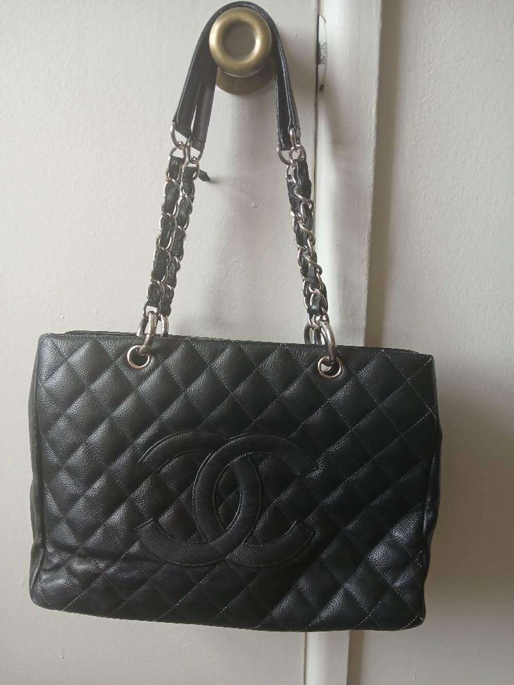 Authentic vintage Chanel grand shopping tote